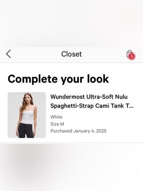 lululemon athletica White Wundermost Ultra-Soft Nulu Spaghetti- Strap Cami Tank